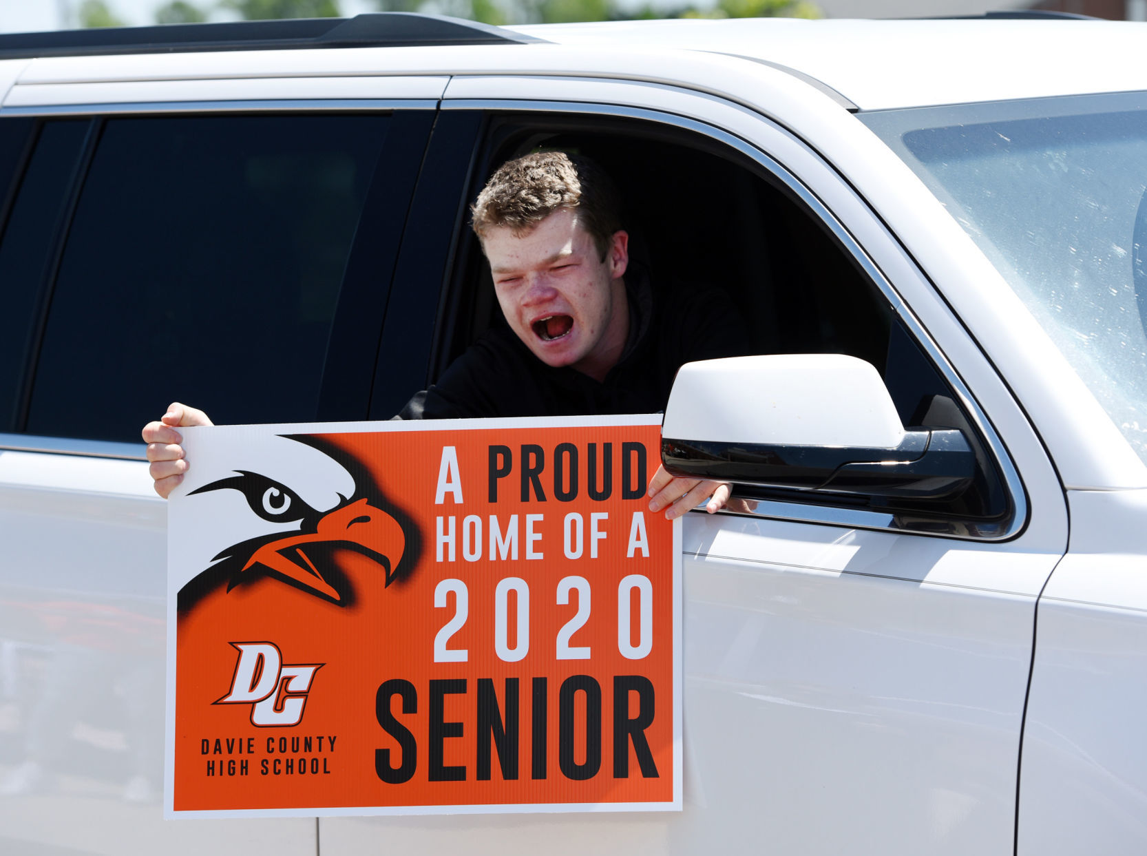 Davie County cap and gown pickup
